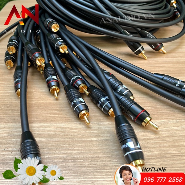 Dây Tín Hiệu AV Canare Japan cặp 2 sợi 4 đầu Nakamichi