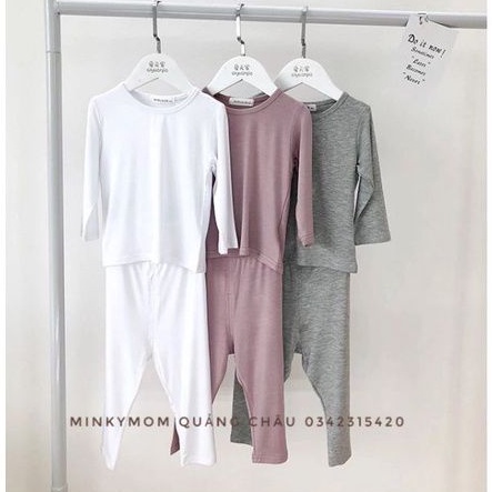 [Màu 1-6]- Bộ Đồ Dài Tay Thun Lạnh Cạp Cao MINKYMOM QUẢNG CHÂU Chống Muỗi Mặc Mùa Mưa