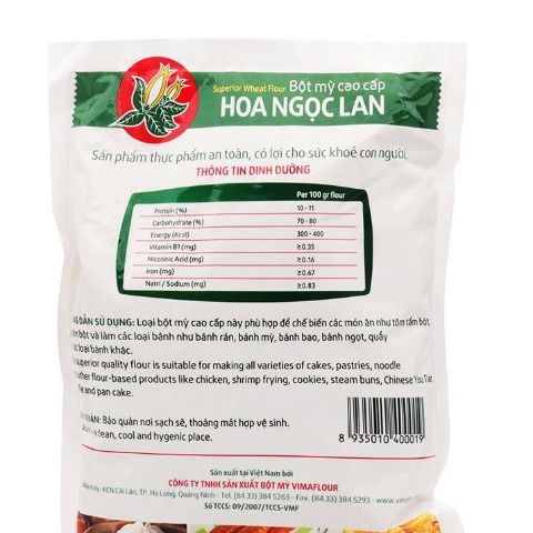 Bột Mỳ Hoa Ngọc Lan - 500g | Bột Mỳ Đa Dụng Cao Cấp | Có lợi cho sức khỏe | BEEMART