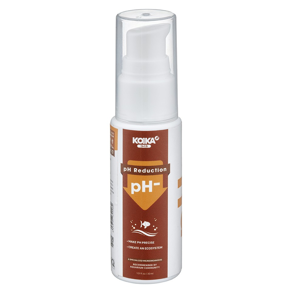 KOIKA pH- (chai 30ml)  VI SINH ĐẶC BIỆT GIÚP GIẢM PH MÔI TRƯỜNG CHUYÊN DÙNG CHO CÁ VÀ TÉP CẢNH