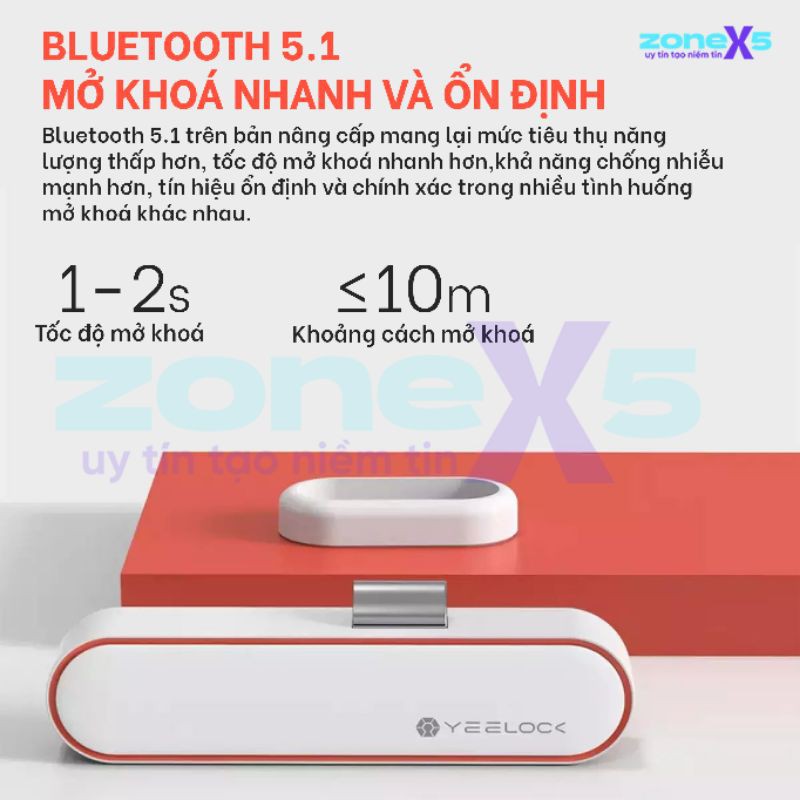 Ổ khoá tủ thông minh Xiaomi Yeelock V2 - Mở khóa bằng ứng dụng