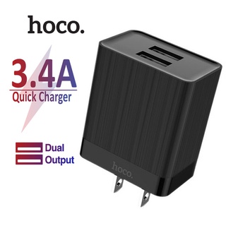 Củ sạc nhanh hoco c51 3.4a 2 cổng usb cho điện thoại máy tính bảng - chính hãng