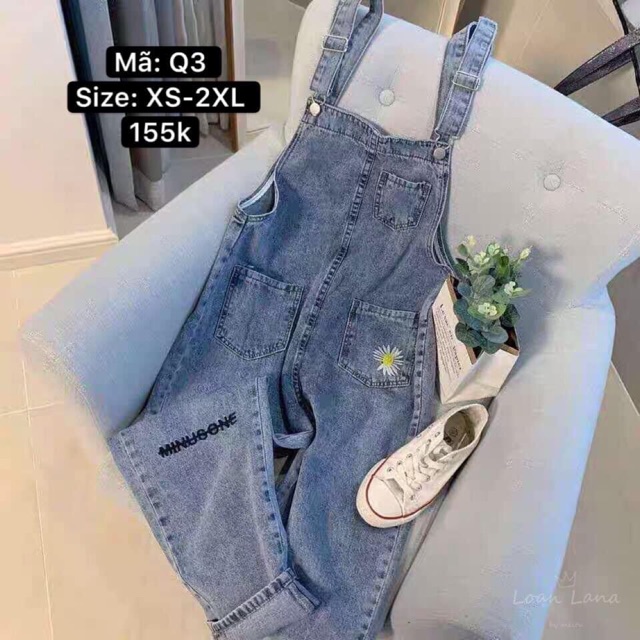 [order] yếm jean dài + quần jean