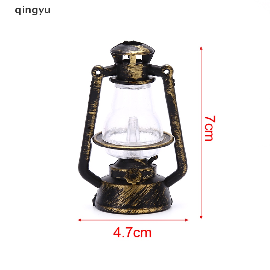 Mô Hình Đèn Dầu Màu Đen Mini Tỉ Lệ 1: 12 Dùng Trang Trí Nhà Búp Bê