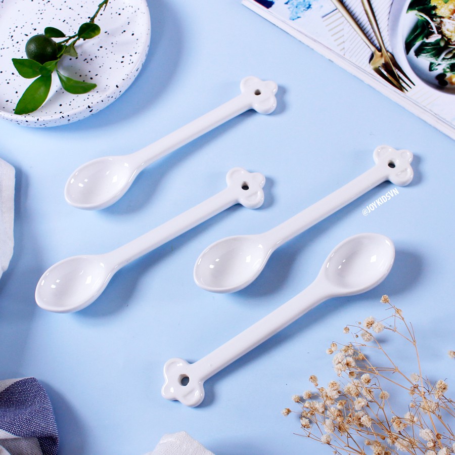 Thìa Muỗng Đong Định Lượng Gia Vị Làm Bánh Đồ Pha Chế Bằng Gốm  - Ceramic spoon