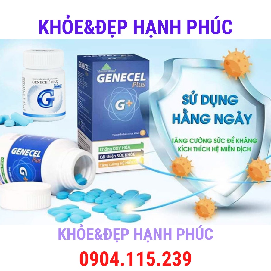 Thực phẩm bảo vệ sức khỏe Genecel Max hỗ trợ tăng cường hệ miễn dịch - Vinalink group - 30 viên/lọ