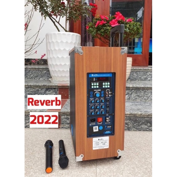 Loa Kéo Azpro Az12A Bass 30 có reverb phiên bản mới nhất 2022-Tặng Kèm 2 micro-Hàng Chính Hãng