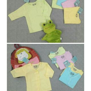 Combo Áo sơ sinh tay dài trơn màu Thanh Ngọc size 1 - 2