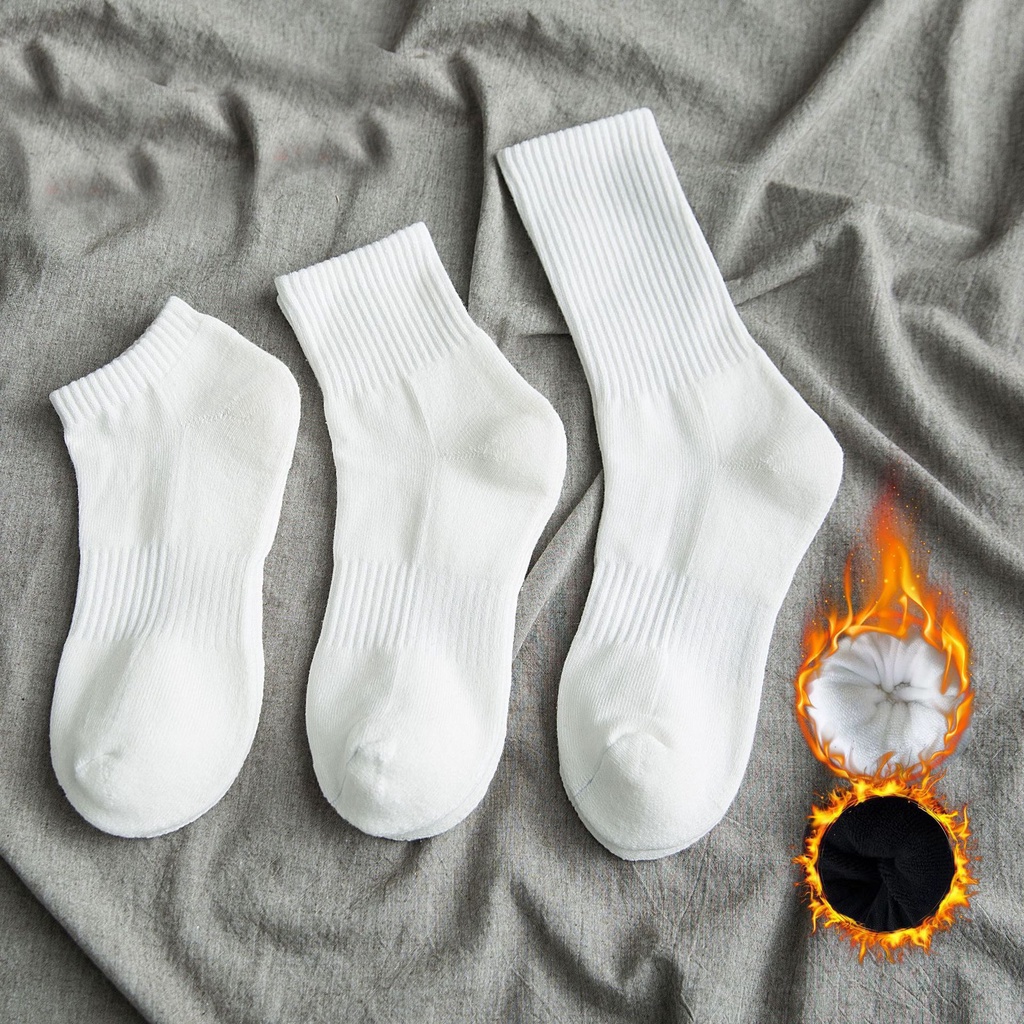 Tất Vớ Cổ Ngắn Cổ Trung Cổ Cao Nam Nữ Cotton Màu Trắng Phong Cách Unisex Hàn Quốc MRSOCKS