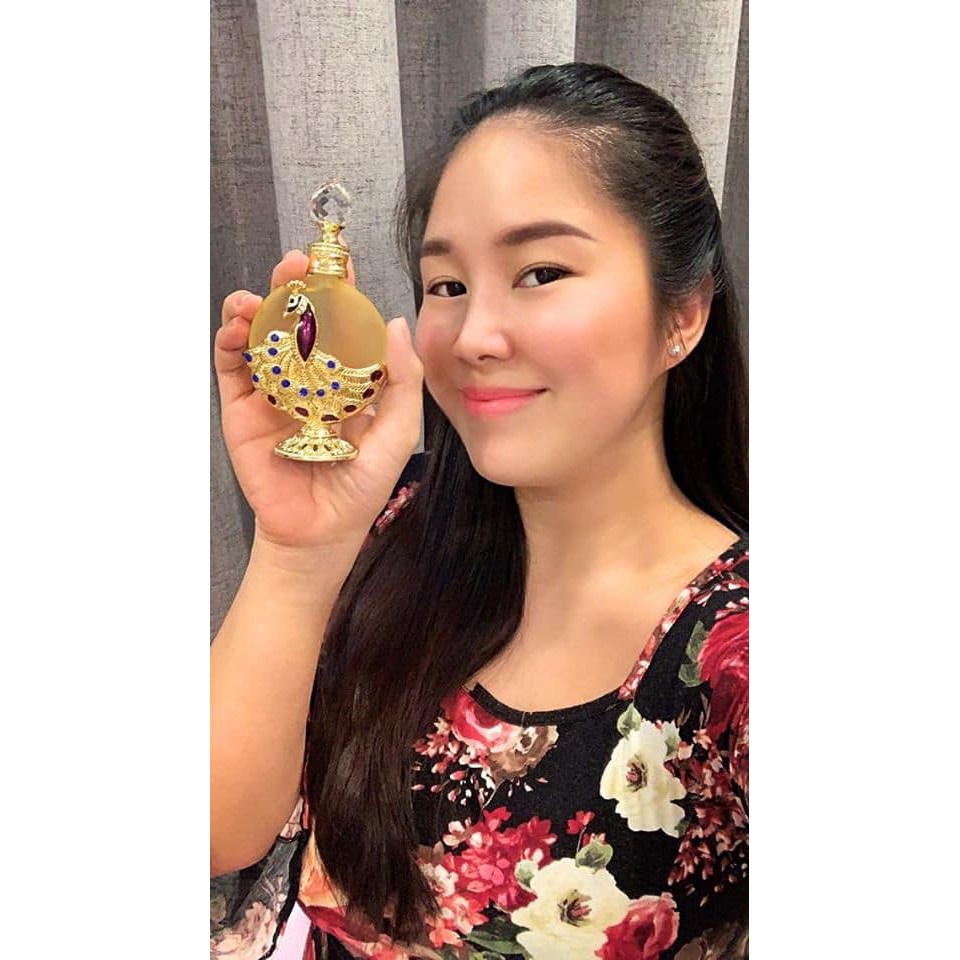 Tinh dầu nước hoa Dubai Công Phượng Hoàng Gold Chính Hãng Cao Cấp Cho Nữ Hình Con Công Vàng Dung Tích 35ml