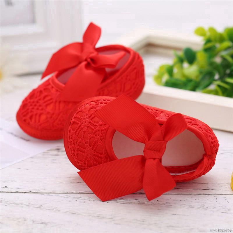 Baby Girls Shoes Cotton Korean Lace Mesh Shallow Mouth Silk Bow Sweet Princess Toddler Shoes