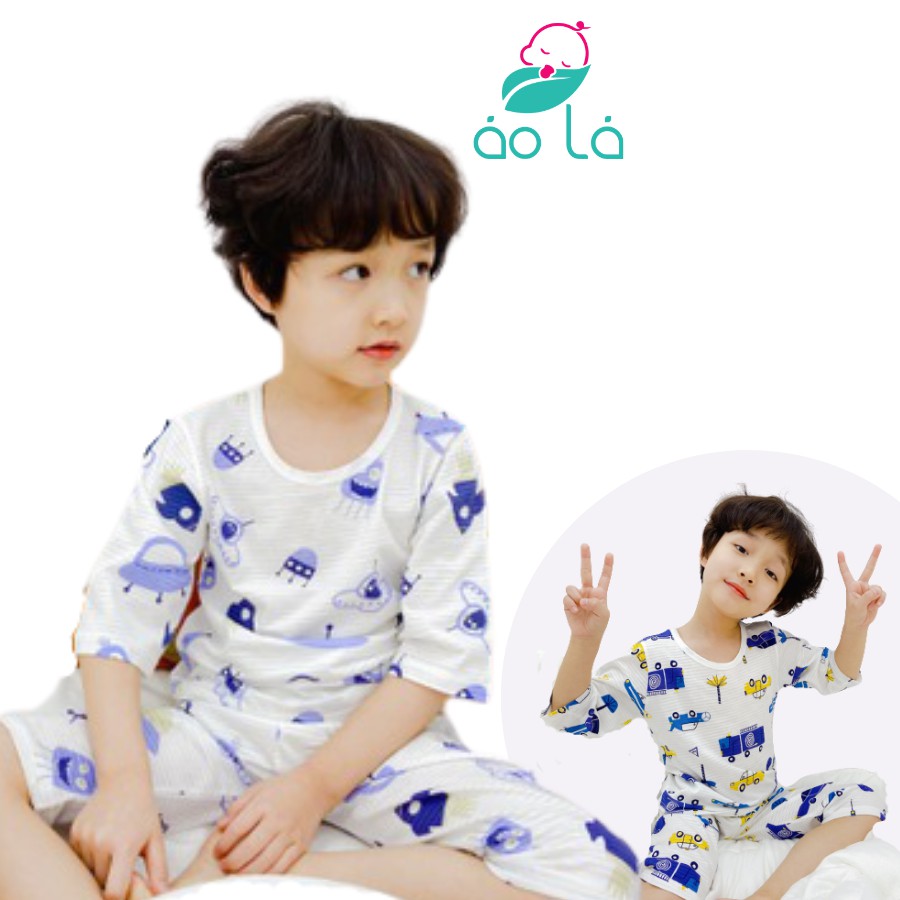 Set đồ lửng cotton tre cho bé trai 10kg-27kg từ 1 tuổi-5 tuổi, đồ lửng cho bé