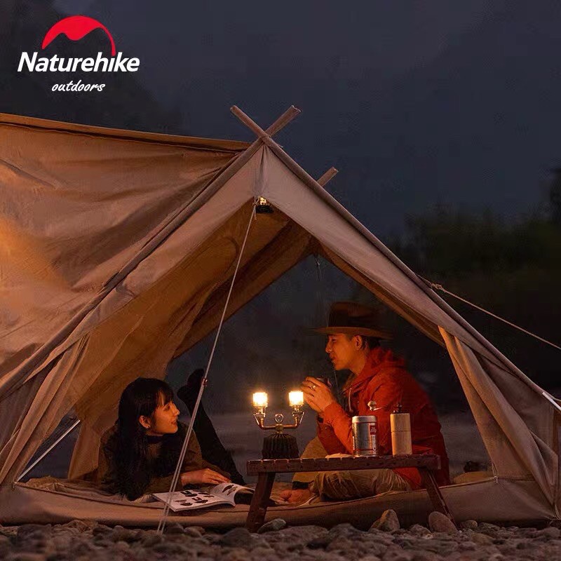 Lều cotton dáng chữ A có mái hiên che nắng Glamping Naturehike NH20ZP011 Campoutvn A401