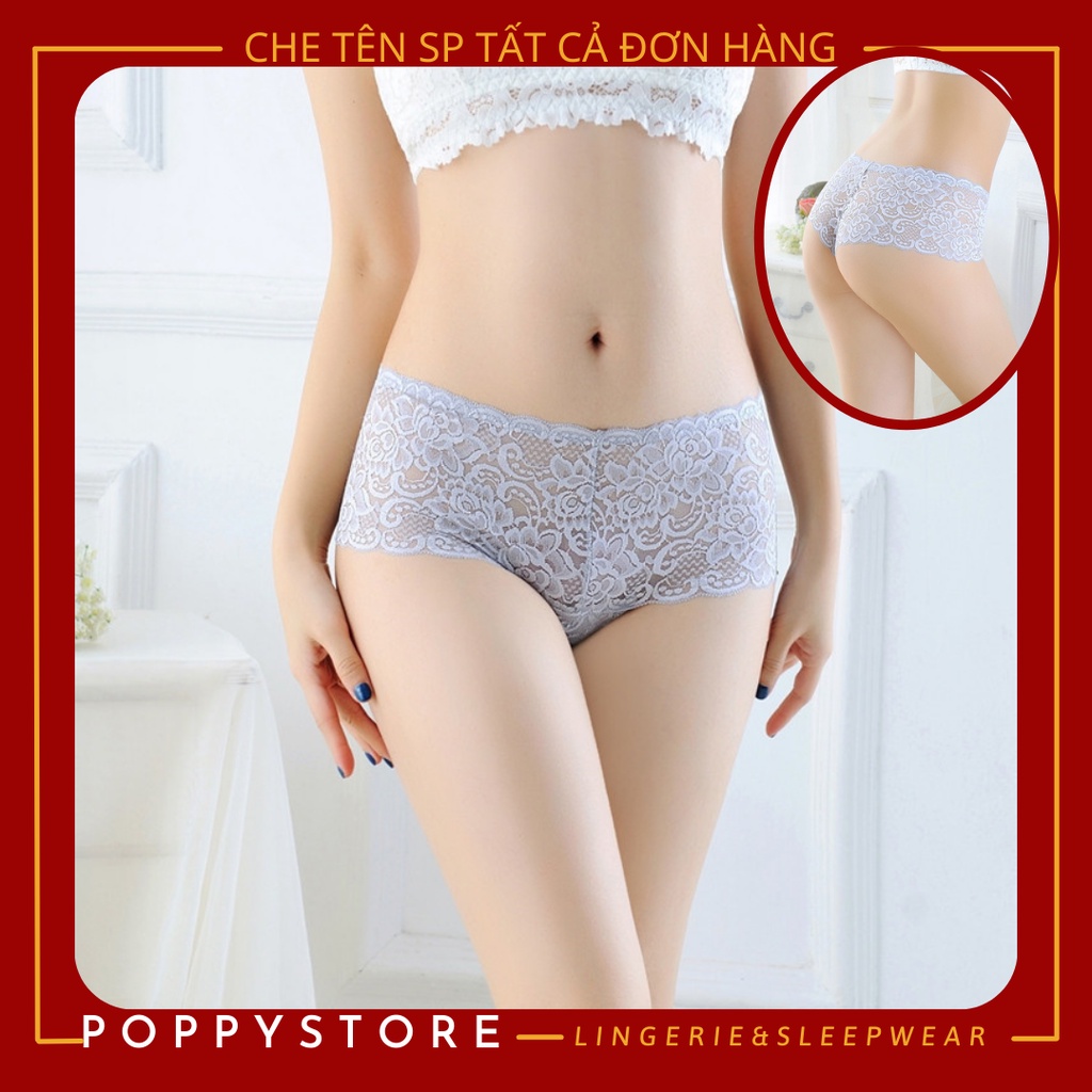 Quần lót ren nữ ⚡Mã AT09 /  CHE TÊN SẢN PHẨM⚡quần ren lọt khe cạp cao - đáy quần kháng khuẩn đạt tiêu chuẩn