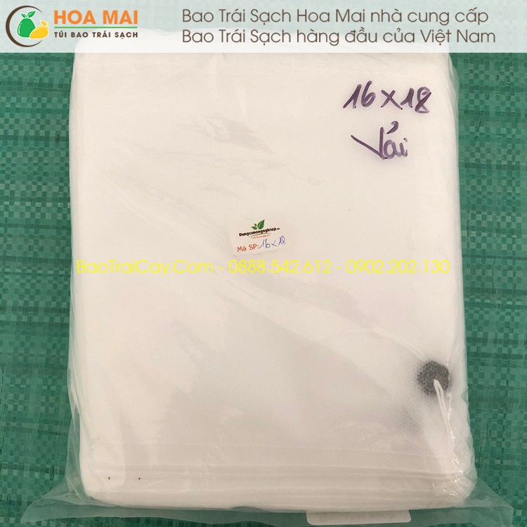 Túi bao ổi Hoa Mai 16x18 ( 100 cái ) chống sâu ruồi vàng đục quả bao trái sạch giá rẻ - hàng chính hãng