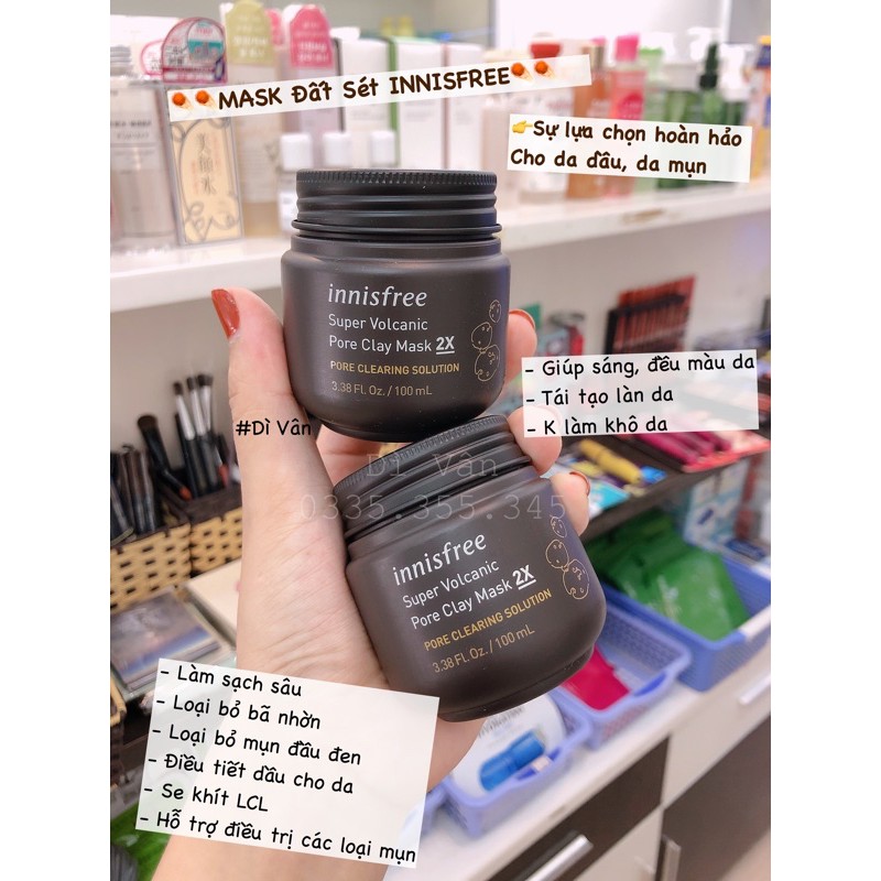 mặt nạ đất sét INNISFREE 2x
