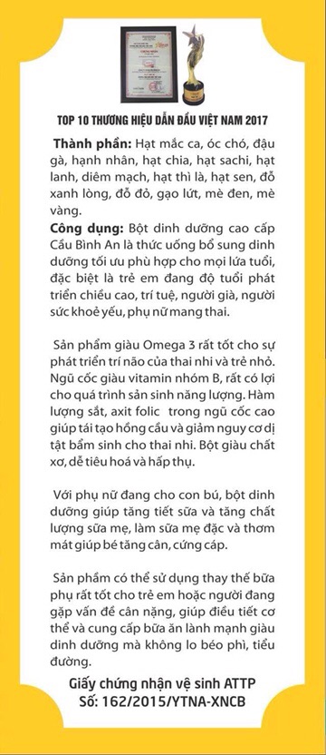 Ngũ Cốc Dinh Dưỡng Cao Cấp Cầu Bình An 1kg