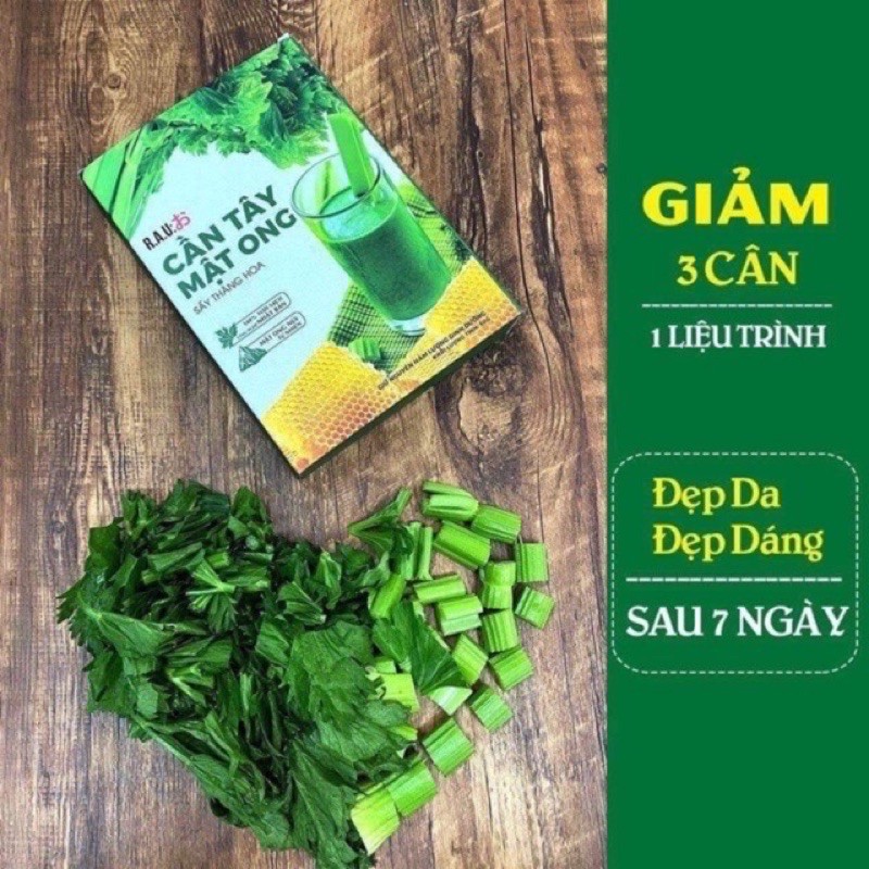 Bột Cần Tây Mật Ong Collagen 60g (15 gói x 4g) hỗ trợ giảm cân, detox thải độc, thanh lọc cơ thể