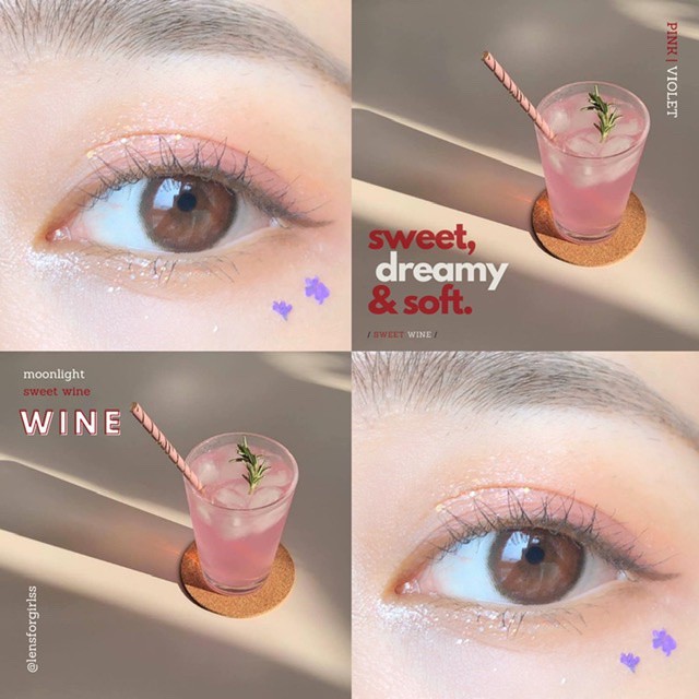 Kính Áp Tròng Moonlight Sweet Wine - Made in Korea (Hsd 3-6 tháng)