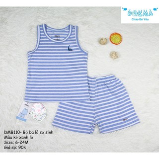 Bộ ba lô sơ sinh kẻ DMB110