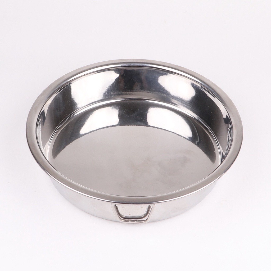 Khay inox, Khay inox tròn nhiều kích cỡ, Khây inox 304 tròn cao cấp, khay inox đựng topping