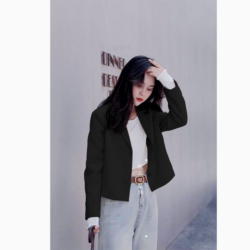 Bộ Áo Khoác Dài Tay + Quần Short Dáng Rộng Thời Trang Thu Đông Phong Cách Hồng Kông Cá Tính Cho Nữ | BigBuy360 - bigbuy360.vn