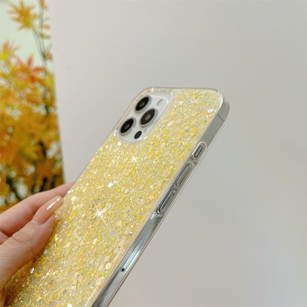 Ốp Điện Thoại Silicon Trong Suốt Lấp Lánh Có Dây Đeo Tay Cho iPhone 13 12 11 Pro Max XS XR X 8 7 Plus SE 3