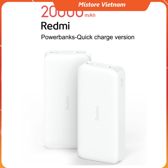 Pin Sạc Dự Phòng Xiaomi Redmi Power Bank 20000 mAh 18W - Chính hãng - BH 6 tháng