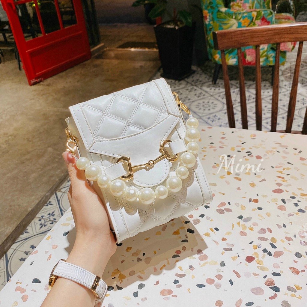 Túi Điện Thoại Đeo Chéo Quai Ngọc Siêu Hot 2021 🧡🧡🧡 Freeship