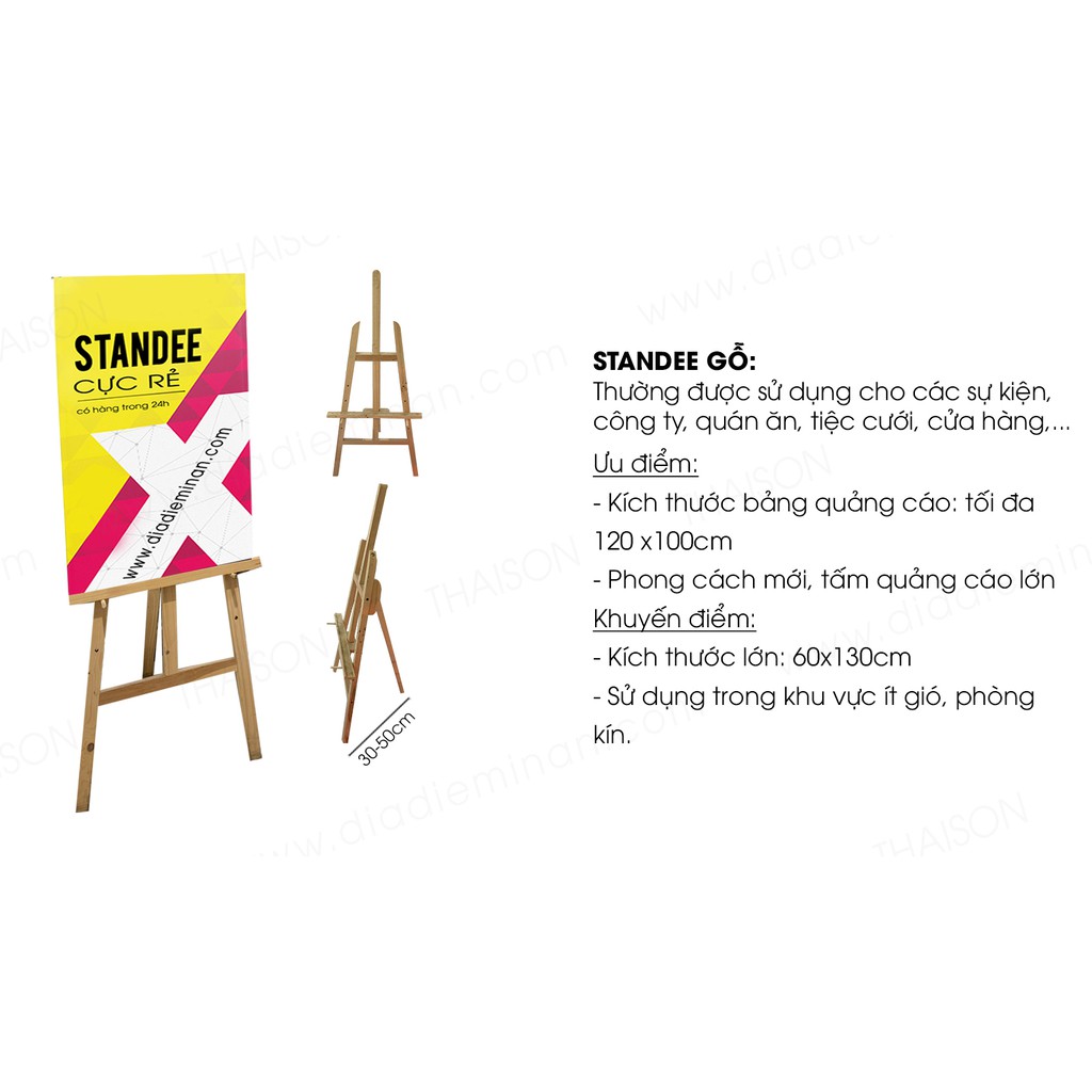 Standee gỗ - Giá tranh