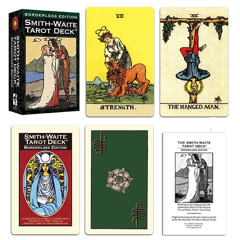 Bài Bói Tarot Smith Waite 7x12 cm Boderless Edition Không Viền Tiếng Anh Chuẩn Quốc Tế