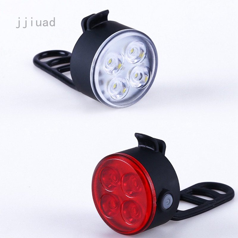 Đèn Pha Led 4 Bóng Cảnh Báo An Toàn Cho Xe Đạp Có Thể Sạc Lại Bằng Cổng USB