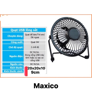 Quạt lồng sắt mini chạy điện 5v!( 350048)