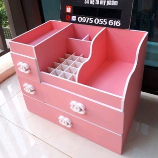 Kệ tủ hộp đựng mỹ phẩm MAX PLUS hồng phấn mới