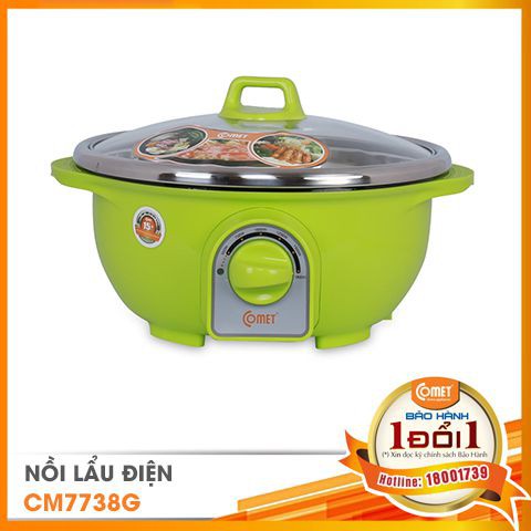 Nồi lẩu điện đa năng Comet CM7738 3.5L nhựa ABS cách nhiệt