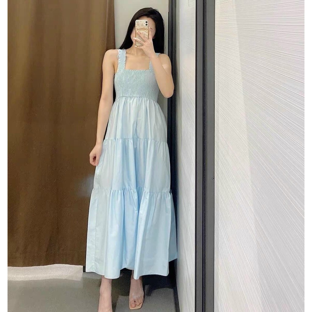 Đầm xòe nữ, đầm nữ màu trắng chất vải đẹp, hàng bán shop, phom váy trẻ trung, dưới 52kg | BigBuy360 - bigbuy360.vn