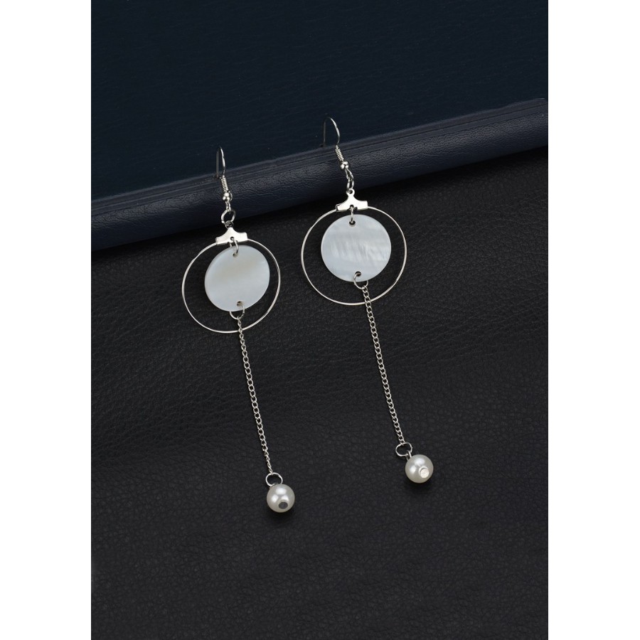 Bông tai hình tròn dáng dài trẻ trung BT105