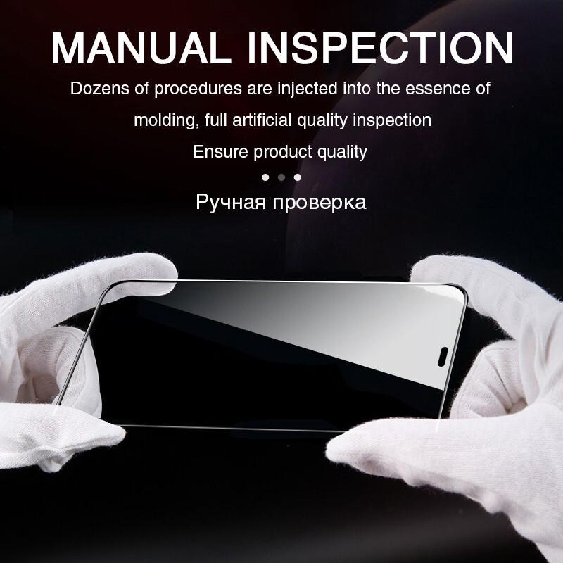 Suntaiho trong suốt Kính cường lực 9D bảo vệ toàn màn hình thích hợp cho iPhone 15 Pro Max 12 13 14 11 Pro Max XS MAX XR X 6 6S 7 8 Plus chống bẩn Glass Film
