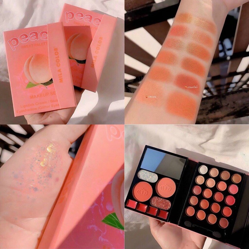 🍑 Bộ kit Makeup ✨bling bling✨ PEACH SWEET PALETT MILA COLOR | BigBuy360 - bigbuy360.vn