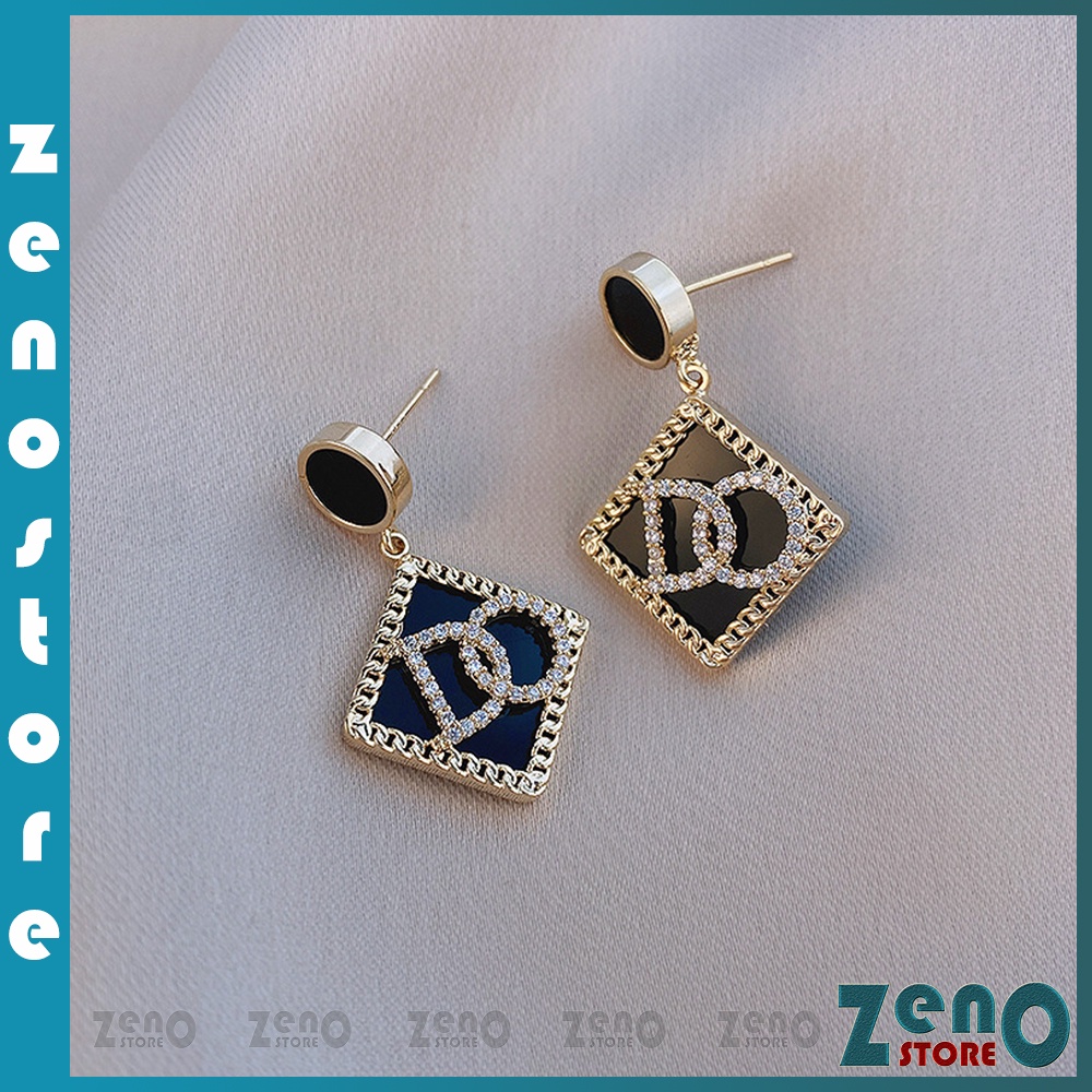 Khuyên tai ZenO bạc Ý DO KT08, bông tai bạc S925 tinh tế