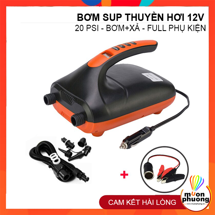 Bơm sup điện bơm thuyền hơi 12v cổng sạc xe hơi chuyên dụng công suất cao - MUÔN PHƯƠNG SHOP