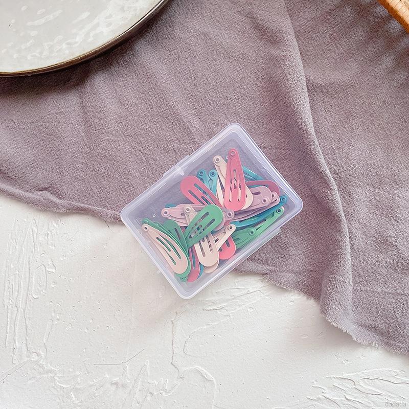 Set 30 kẹp tóc BB hình vuông màu sắc ngọt ngào cho bé gái