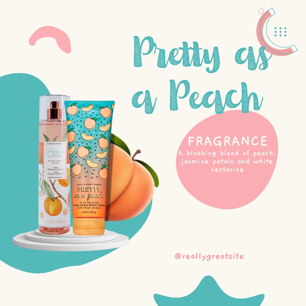 AUTH BBW USA BODY MIST XỊT THƠM PRETTY AS PEACH