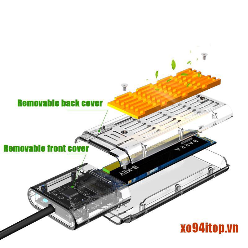 Bộ Chuyển Đổi M2 Ssd Case Sata Chassis M.2 Sang Usb 3.0 Ssd Adapter For Ngff Sata / B