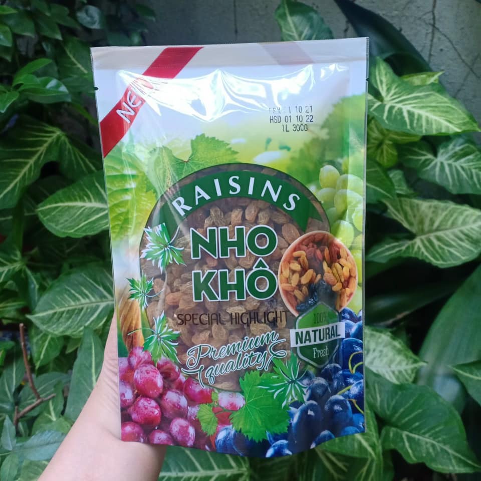 Nho khô raisin gói 250g.