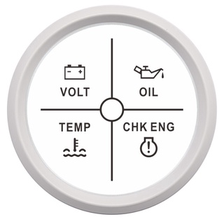Universal 52 mm alarm gauge meter waterproof volt oil pressure water temperature chk engine alarm with red backlight 12 4