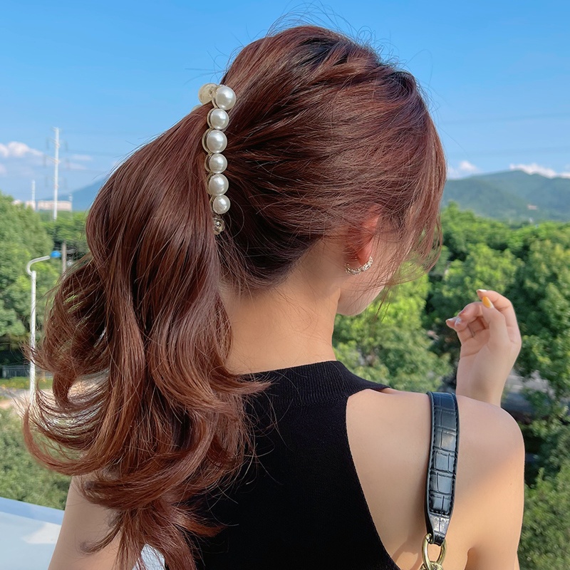 KMHO Kẹp tóc ins fashion Kẹp tóc đính ngọc trai nhân tạo phong cách Hàn Quốc thời trang cho nữ Kẹp tóc phụ kiện tóc trang sức hàn quốc