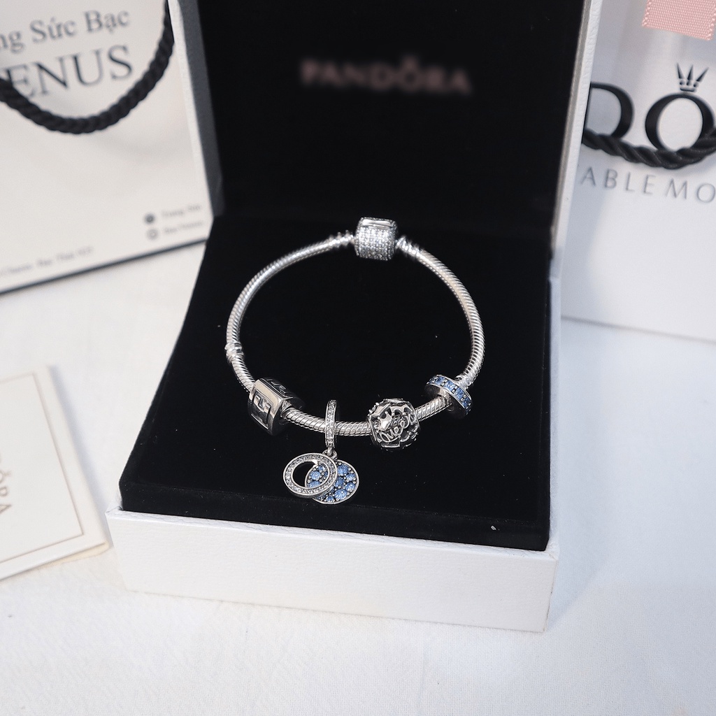 Vòng charm xanh da trời- Bạc 925 cao cấp- VENUS011