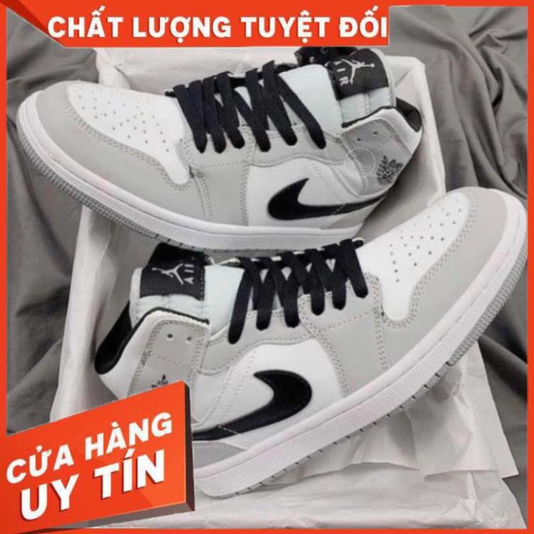 Giày thể thao JD 1 cao cổ xám trắng đen 💦SALE SỐC🌺, Giày air jordan 1 xám cao móc đen nam nữ mới nhất full box bill | BigBuy360 - bigbuy360.vn