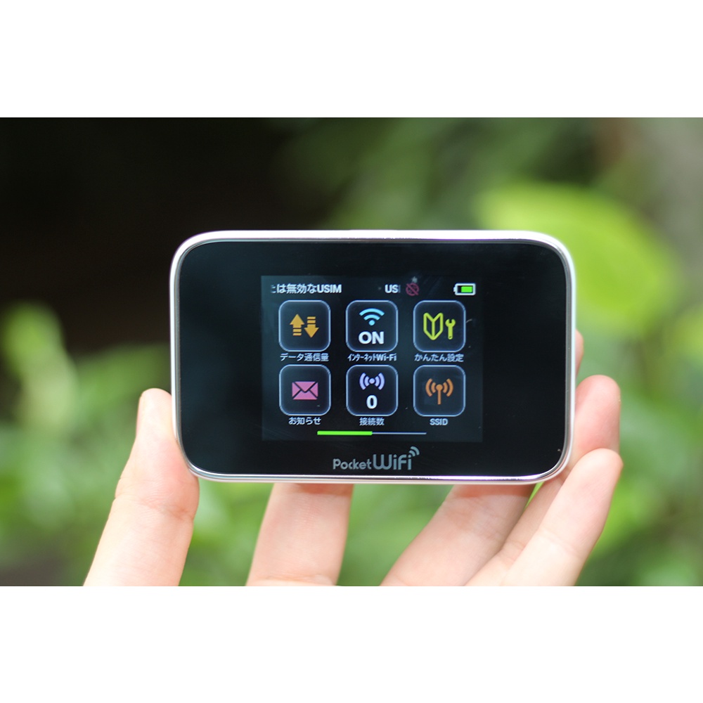 Thiết bị phát wifi từ sim 3g,4g cầm tay nhỏ gọn Huawei 301HW có màn hình LCD cảm ứng, dùng đa mạng, hàng xuất Nhật
